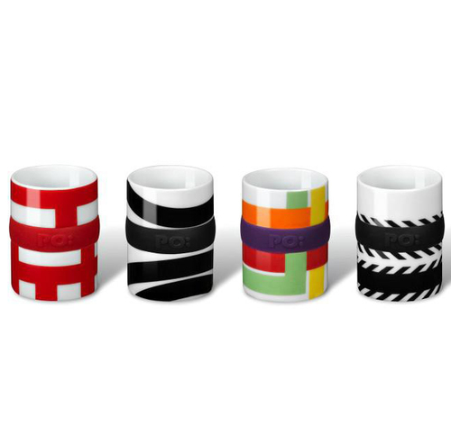 סט 4 ספלי אספרסו מונדריאן Ring2