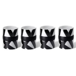 סט 4 ספלי אספרסו מונדריאן Ring Black