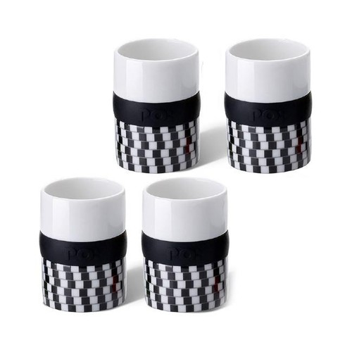 סט 4 ספלי אספרסו מונדריאן Ring Illusion