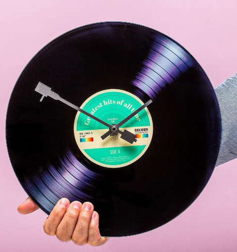 שעון קיר זכוכית תקליט Greatest Hits