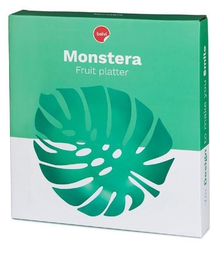 קערת פירות דקורטיבית עלה Monstera