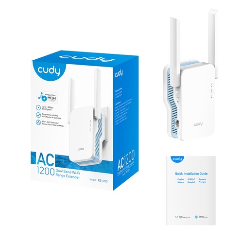 מגדיל טווח CUDY RE1200 DUAL BAND AC1200