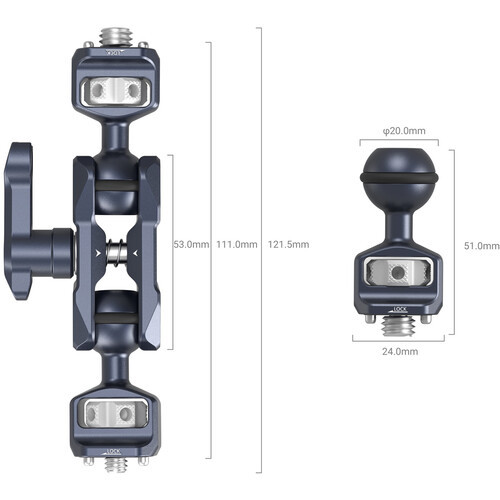 SmallRig 3874 Magic Arm with Dual Ball Heads (1/4
