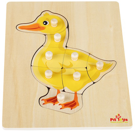 פאזל תמונה מעץ מבית Pit Toys - ברווז