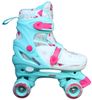 קומבו סקייט - סקיטים 2 ב 1 הופכים לרולר בליידס עם גלגלי PU מידה 31-34 - תכלת ורוד
