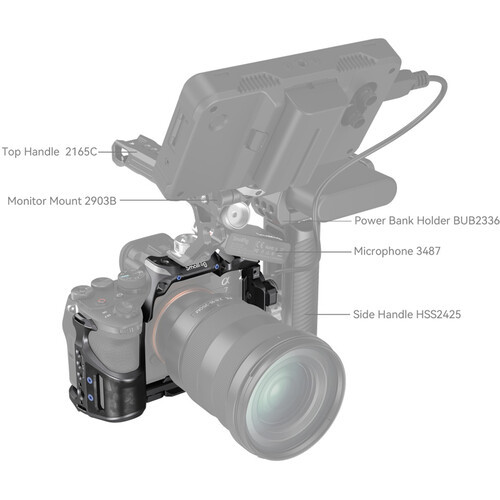 SMALLRIG Cage Kit 4308 Pour Sony A7R V / A7 IV / A7S III – Cage Complète Avec Serre-Câble, Arca-Swiss, Multiples Points 1/4" & 3/8"