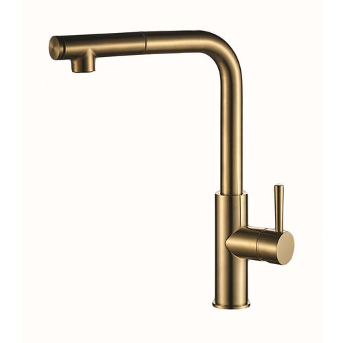 ברז מטבח נשלף Aquila Premium Clod - צבע זהב מט