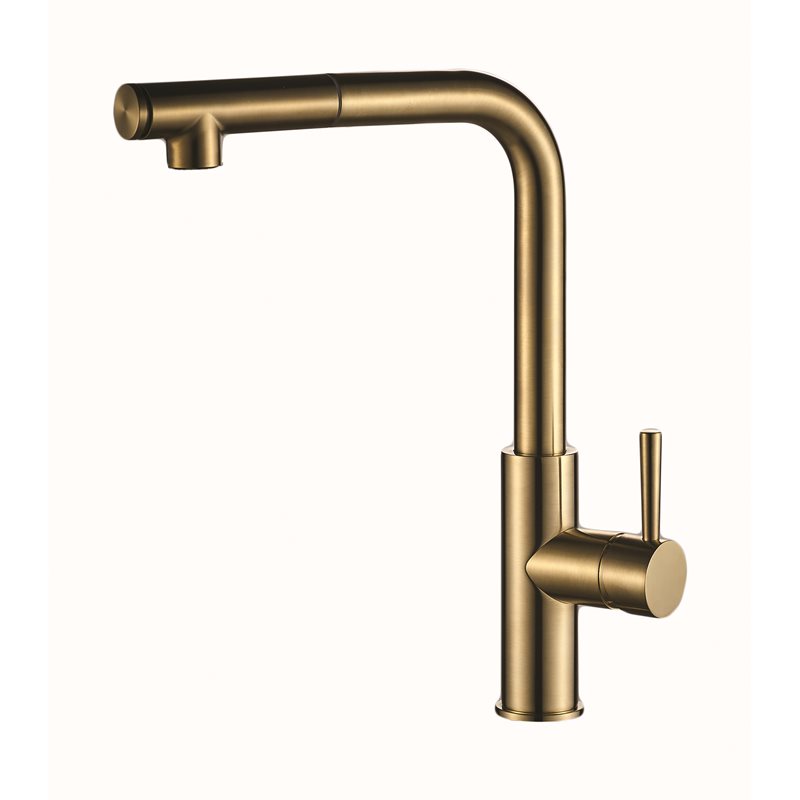 ברז מטבח נשלף Aquila Premium Clod - צבע זהב מט
