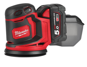 גוף מלטשת אקסצנטרית "5 כולל סוללה 5AH (ללא מטען) Milwauke M18 BOS125 מילווקי