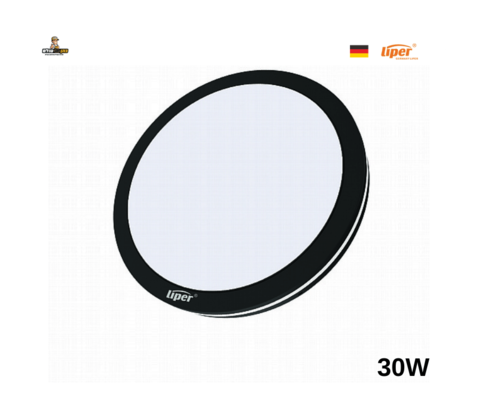 גוף תאורה מוגן מים עגול 30 וואט IP65 cct שחור ליפר