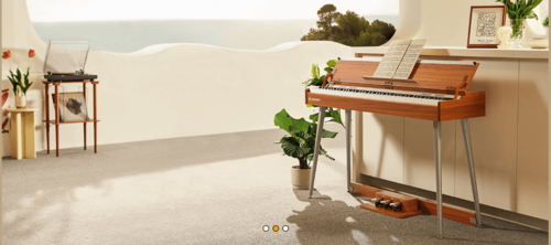 EC6677 פסנתר חשמלי DDP80PLUS בעיצוב Retro רטרו 88 קלידים שקולים בצבע חום מבית DONNER