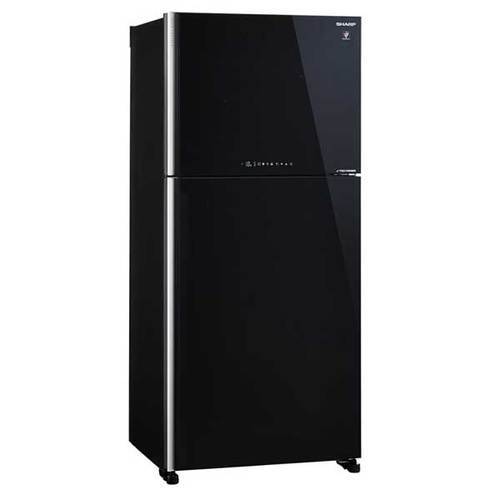 מקרר מקפיא עליון 558 ליטר Sharp SJ-4655BK זכוכית שחורה שארפ
