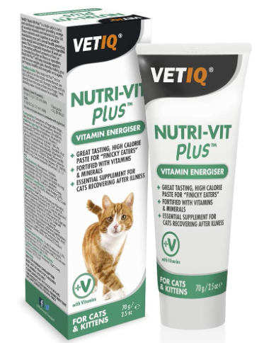 VETIQ NUTRI-VIT Plus - משחה אכילה מולטי ויטמינים ומינרלים לחתולים 70 גרם