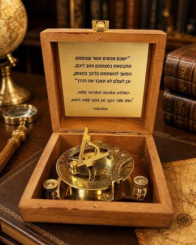 מצפן נלסון עם הקדשה