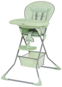 כסא אוכל גבוה עם מגש ניתן להסרה וריפוד קל לניקוי דינר טיים - ירוק