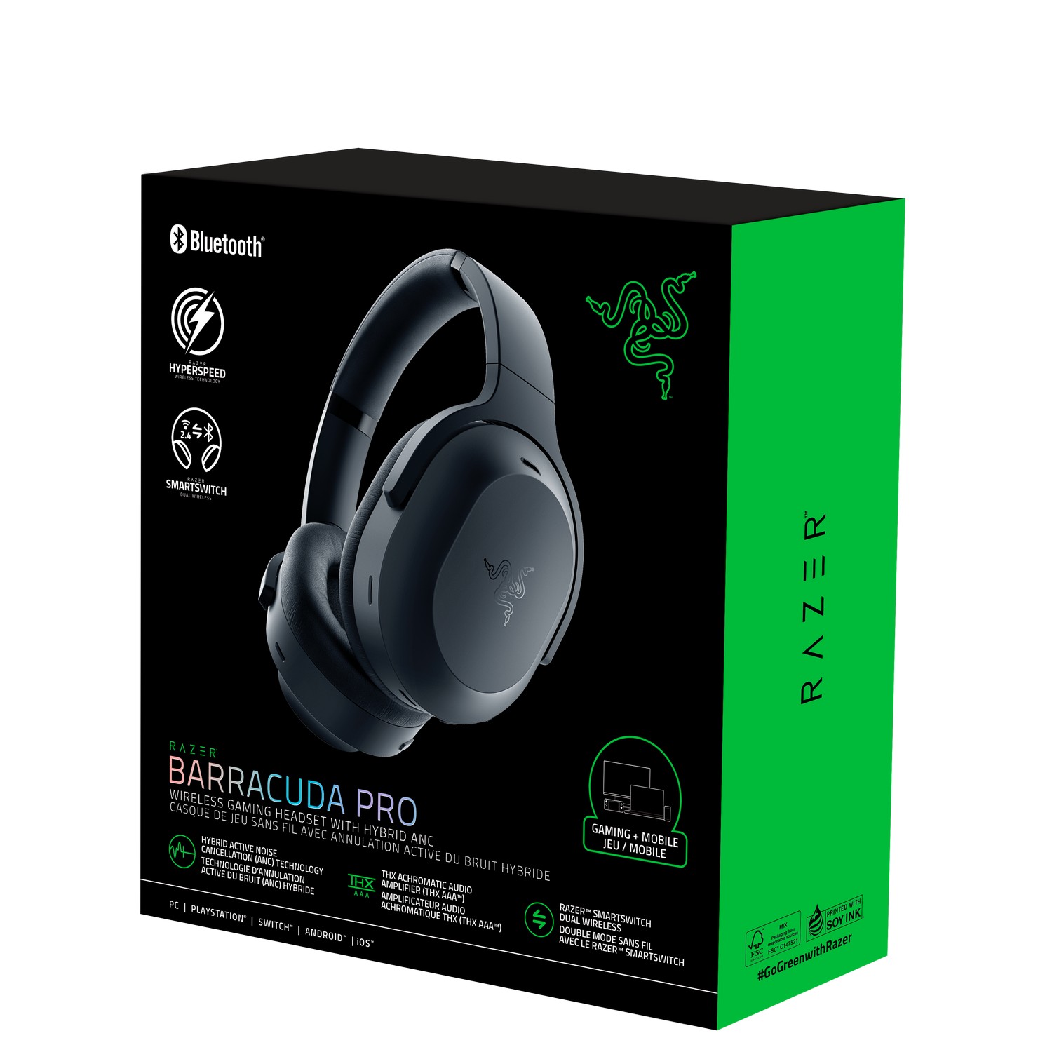 Razer Barracuda Pro - Wireless Gaming Headset  אוזניות אלחוטיות 