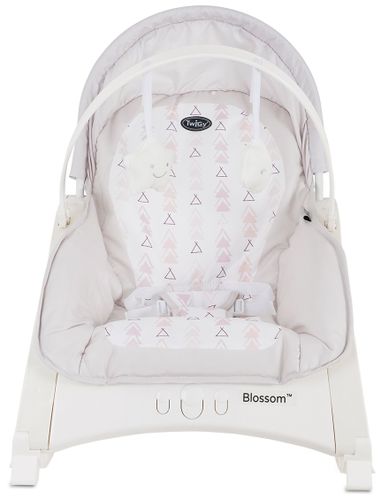 טרמפולינה מעוצבת לתינוק 2 ב 1 בלוסום Blossom עם מנגנון רטט מרגיע ומנגינות - Ivory