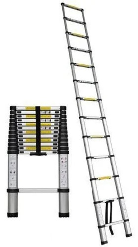 סולם אלומיניום טלסקופי נשען 13 שלבים KR-3.8X מבית KRAUSS