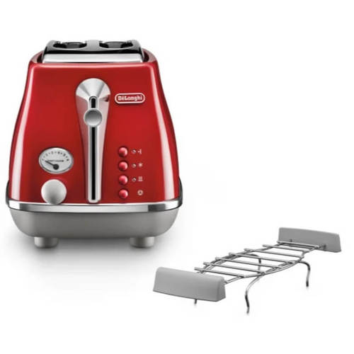 מצנם 2 פרוסות דגם CTOC2103.R DELONGHI בצבע אדום