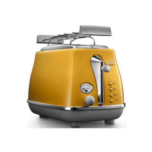 מצנם 2 פרוסות דגם CTOC2103.Y DELONGHI בצבע צהוב