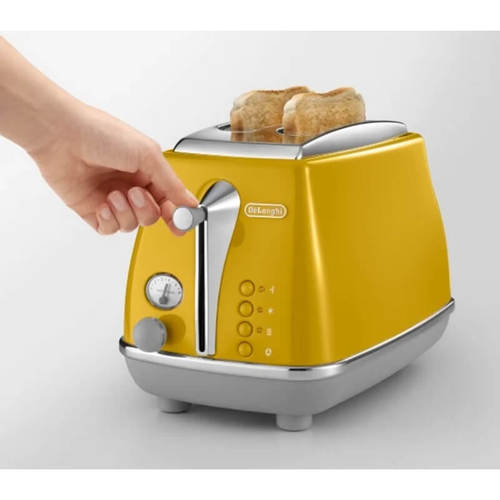 מצנם 2 פרוסות דגם CTOC2103.Y DELONGHI בצבע צהוב