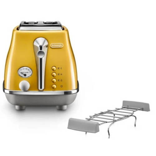 מצנם 2 פרוסות דגם CTOC2103.Y DELONGHI בצבע צהוב