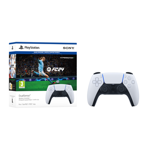  בקר DUALSENSE PS5 ומשחק FC 24 