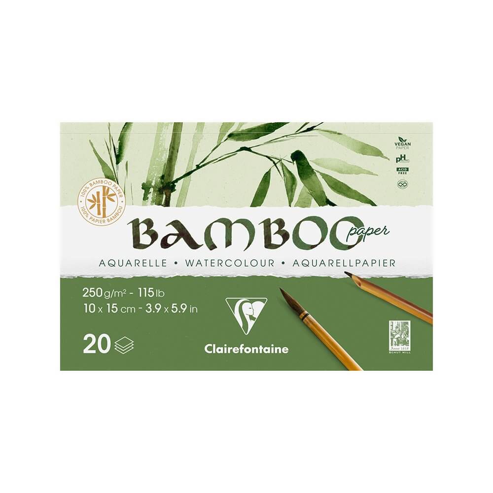  זוג בלוק נייר אקוורל Bamboo 10x15 cm