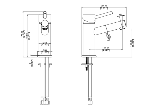266802-2 ברז לכיור אמבטיה זהב מט ZM SUPREME
