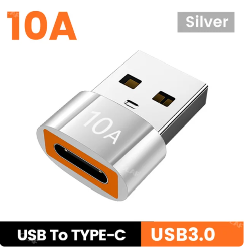 מתאם USB TYPE C נקבה ל USB זכר מהיר 10A