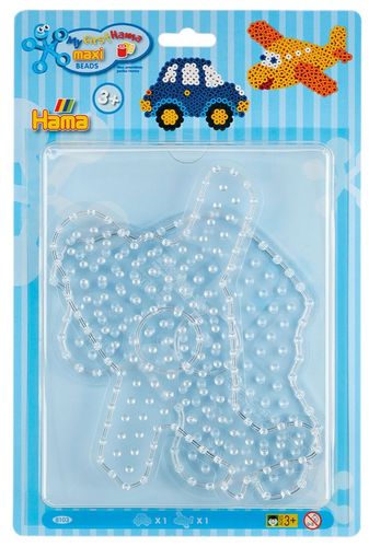 מארז שני לוחות לחרוזי גיהוץ גדולים - מטוס ומכונית