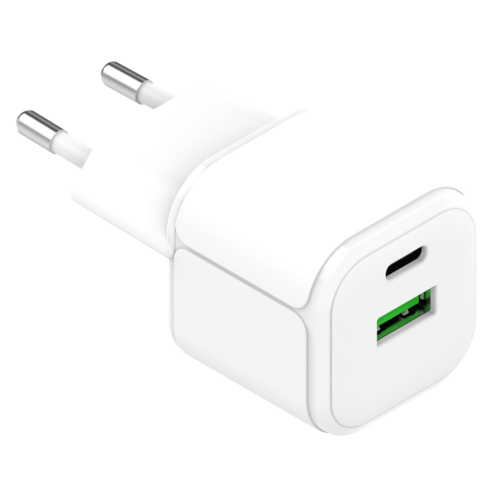 Essentials Dual 38W Wall Charger - White