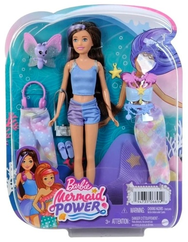 בובה ברבי סקיפר בתולת ים עם 10 אביזרים