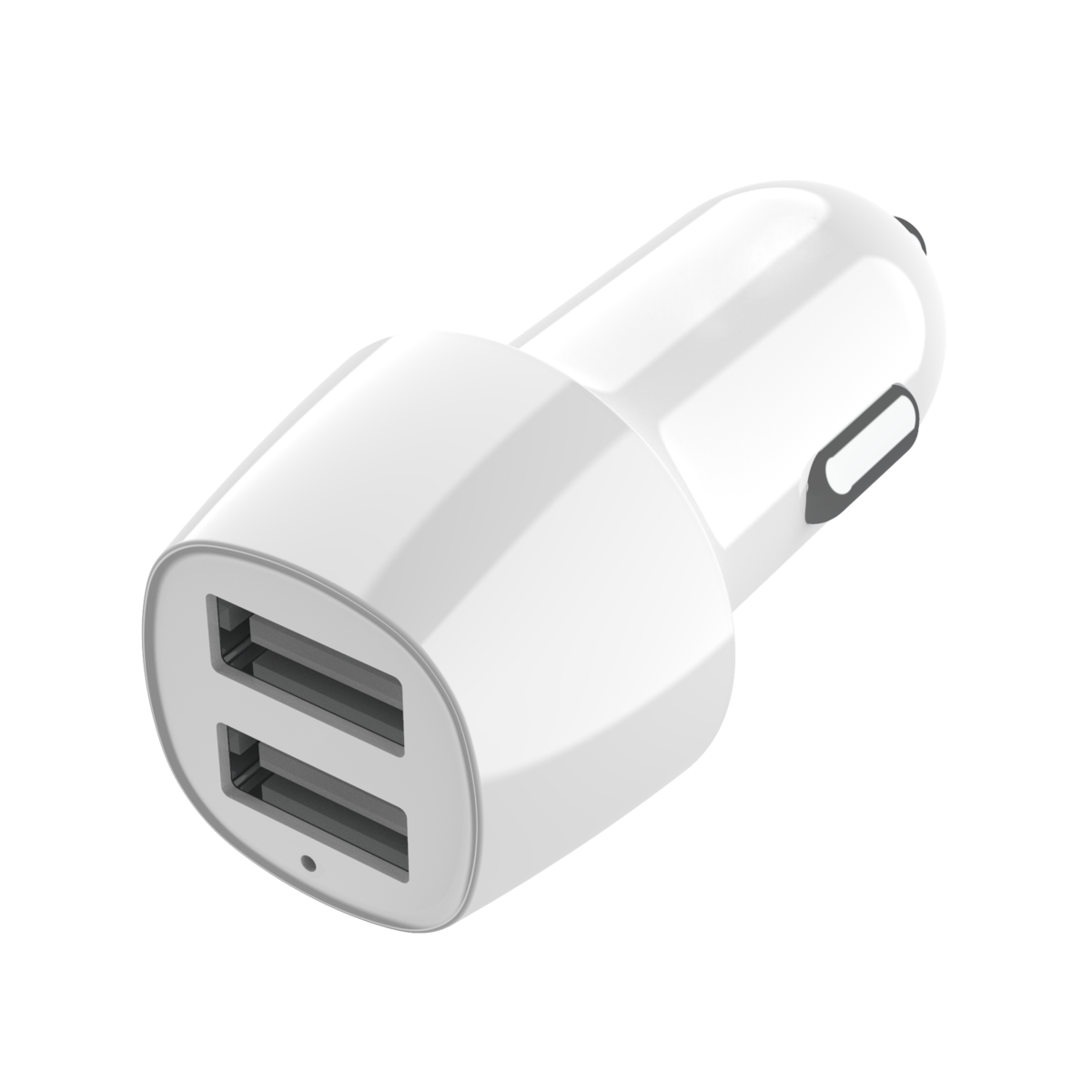 Essentials Dual 15W Car Charger - White