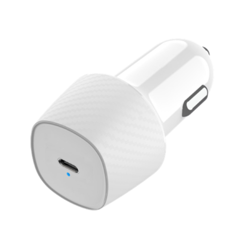 Essentials Type-C 20W Car Charger - White
