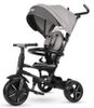 תלת אופן מתקפל ריטו סטאר Rito Star עם גגון XXL, גב גבוה וידית חדשה - אפור Q Play