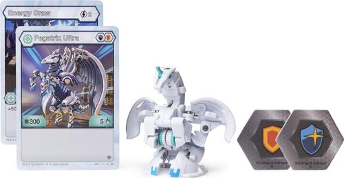 דמות פעולה משתנה ממתכת עם 2 קלפי משחק ו 2 קלפי כח - ULTRA Pegatrix