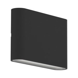גוף תאורה צמוד קיר שחור U&D FLAT 6W CCT IP65 Nisko