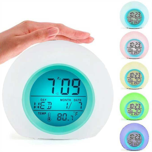 שעון שולחני מעורר מחליף צבעים Round