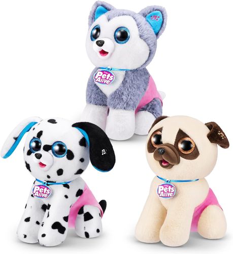 Pets Alive גורי קקי - בובת גור כלבים בהפתעה עם אפקטים קוליים ועושה קקי שמאכילים אותו