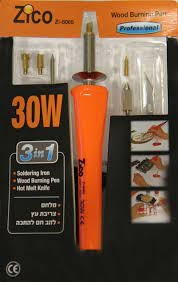 מלחם לצריבה בעץ זיקו 30W סט 3 ב-1 Zico ZI-8065