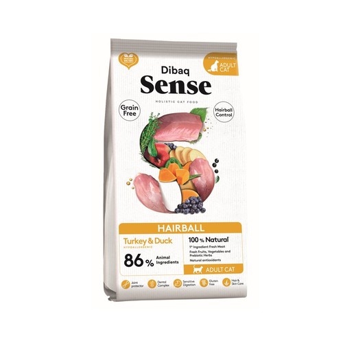 סנס נטול דגנים לחתולים ארוכי שיער 1.5קג Sense