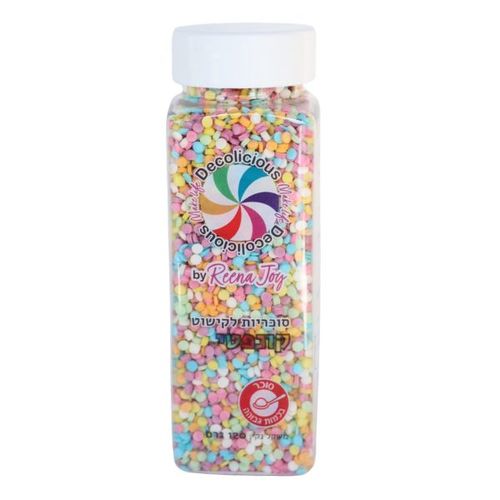 סוכריות מיקס קונפטי פסטל 120 גר' Decolicious