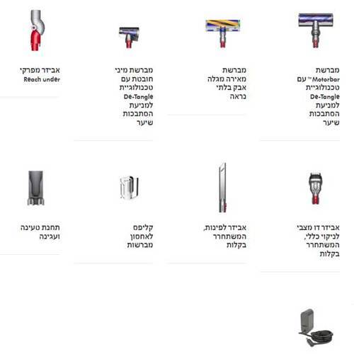 ‏שואב אבק עומד Dyson V12 Detect Slim Absolute דייסון -שנתיים אחריות ע
