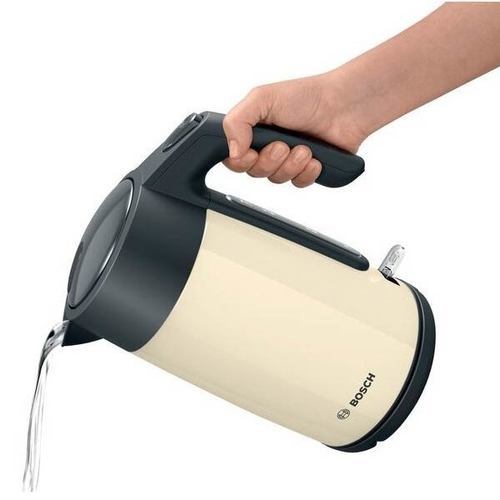 קומקום חשמלי Bosch TWK7L467 נירוסטה \ קרם בוש