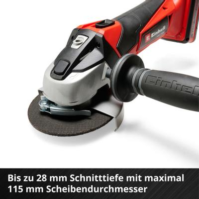 משחזת זוית 4.5 115 מ''מ KIT 18VTC-AG 18  סוללה + מטען  Einhell