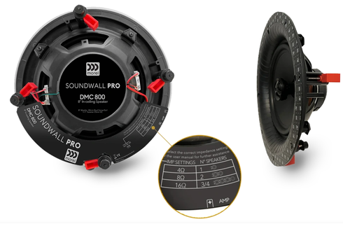 זוג רמקולים שקועי תקרה מבית Morel סדרת Soundwall Pro דגם DMC800 