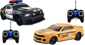 זוג מכוניות עם 2 שלטים למשחקי מרוץ ומרדפים (מגוון)