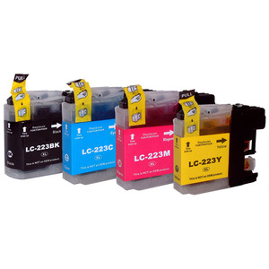 סט 4 ראשי דיו תואמים LC223 ברדר Brother