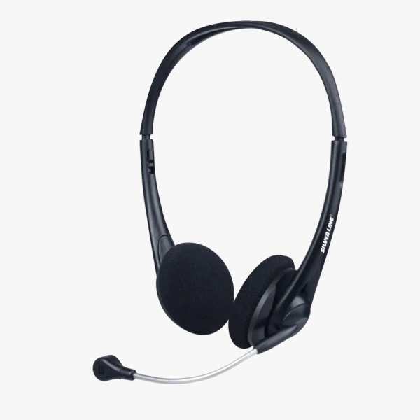 אוזניות למחשב עם מיקרופון  חיבור SILVER LINE HS010V USB